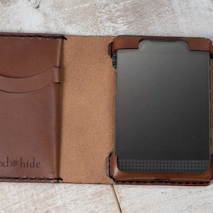 Light Phone 3 lederen portemonnee-etui, handgemaakt in Portland, Oregon, VS