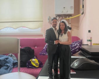 Figura personalizada de pareja a partir de una foto / Adorno para tarta de boda / Regalo de aniversario / Escultura de resina personalizada