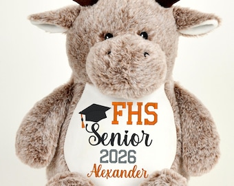 Peluche de graduación – Regalo de graduación bordado personalizado – Estudiante de último año de secundaria