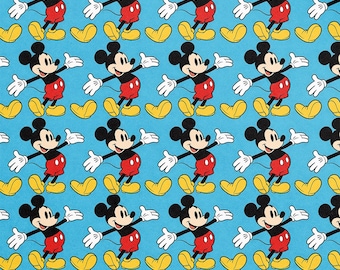 Cute Mickey Mouse Faux Leather Sheets, Crafts Supplies for Earring Hair Bows Jewelry Making, Synthetic Leather, Printed Faux Leather