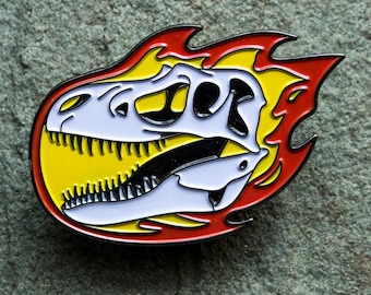 Dinosaur Enamel Pin | Gorgosaurus Skull | Tyrannosaurus | Paleontology lapel pin