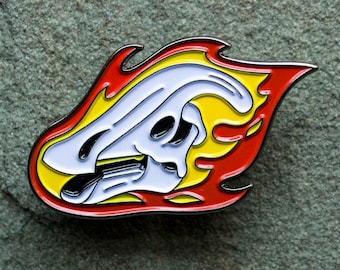 Dinosaur Enamel Pin | Paralophosaurus Skull | Duckbill dinosaur | Paleontology lapel pin