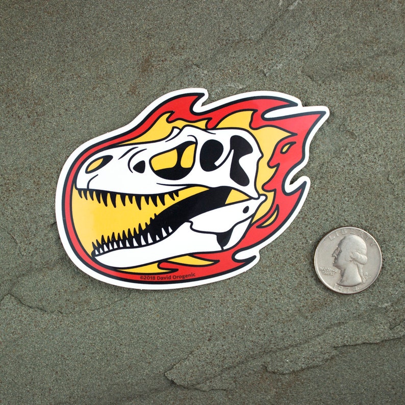 Dinosaur Enamel Pin Gorgosaurus Skull Tyrannosaurus Paleontology lapel pin image 6