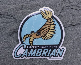 I Left My Heart in the Cambrian | Paleontology sticker | Science Geek Gift | Fossil Laptop Decal