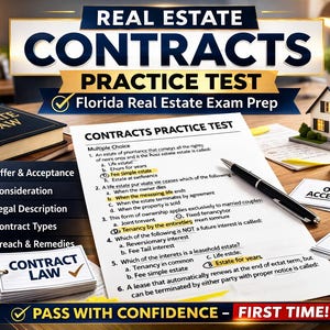 Multiple Choice - Contracts - Florida Real Estate Multiple Choice Practice Test