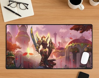 World of Warcraft Mouse Pad, WoW Mousepad, Fantasy MMORPG Desk Mat, Horde Alliance Desk Setup, Epic Gaming Desk Decor, Gamer Gift