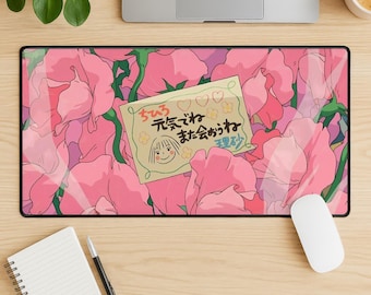 Spirited Away Mouse Pad, Studio Ghibli Anime Gaming Desk Mat, Fantasy Aesthetic Extended Desk Pad, Stitched Edge Gift