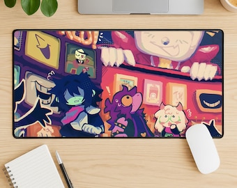 Deltarune Mouse Pad, Indie Game Desk Mat, Pixel Art Mousepad, Cute Dark Aesthetic Desk Setup, Gaming Mouse Pad, Gamer Gift