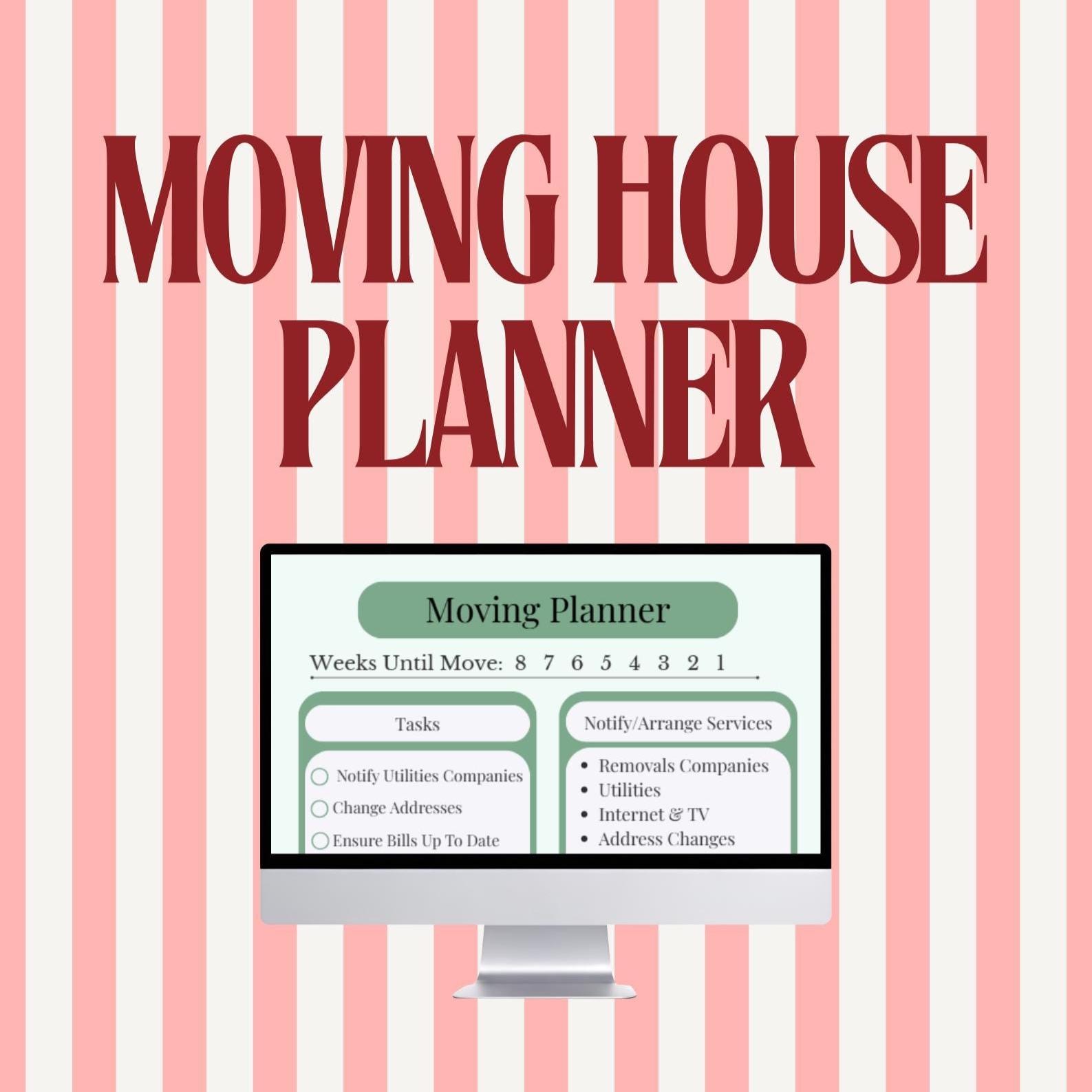Moving House Planner Printable, Minimalist Home Relocation Checklist ...