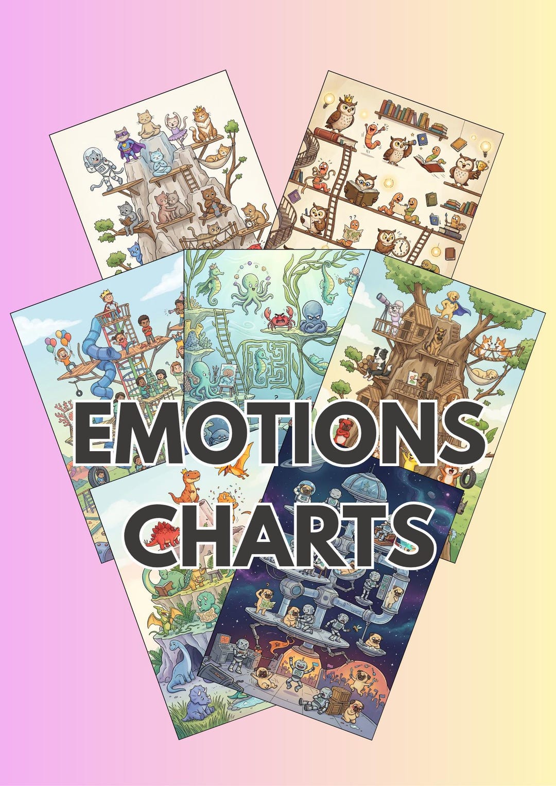 Visual Feelings Chart for Kids – Neuro-affirming Emotion Tree – Autism ...
