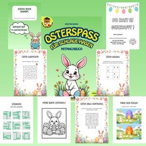 Osterspass für schlaue Hasen Mitmachbuch für Kinder 5-7 Jahre mit 75 Aktivitäten