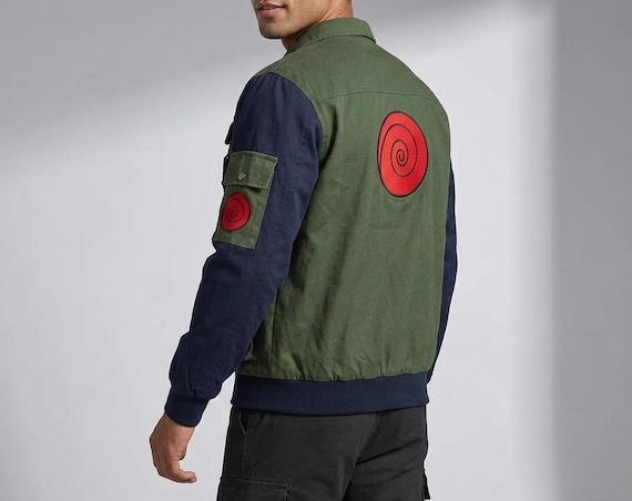 Anime Inspired Ninja Jonin Tactical Jacket – Green Navy Cotton Streetwear Coat