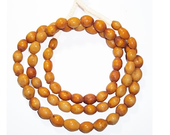 African Trade Hand Carved Mali Camel Bone Mala Prayer Bead Strand