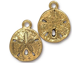 TierraCast Sand Dollar Gold 2 Pc. - Antique Finish