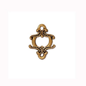 TierraCast Keepsake Design 12mm Toggle Clasp Antique Silver, Gold or Copper Finish image 3