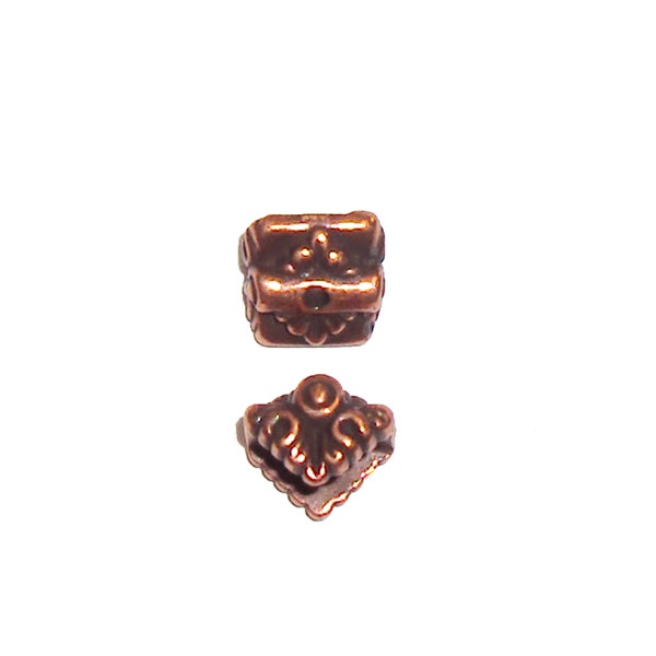 TierraCast Luna Bead Cap Copper, Antiqued - 2 pc.