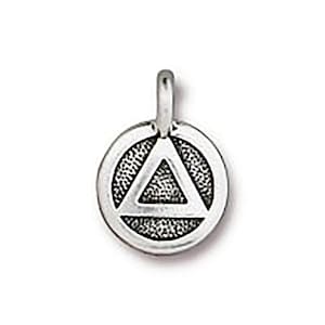 TierraCast Recovery Charm Silver 2pc - Antique Finish