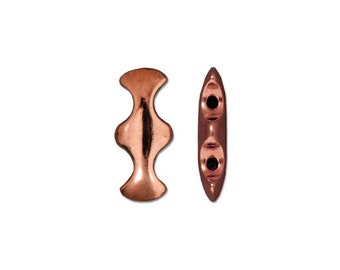 TierraCast Multi Strand Hourglass 2 Hole Connector Spacer Bead Copper