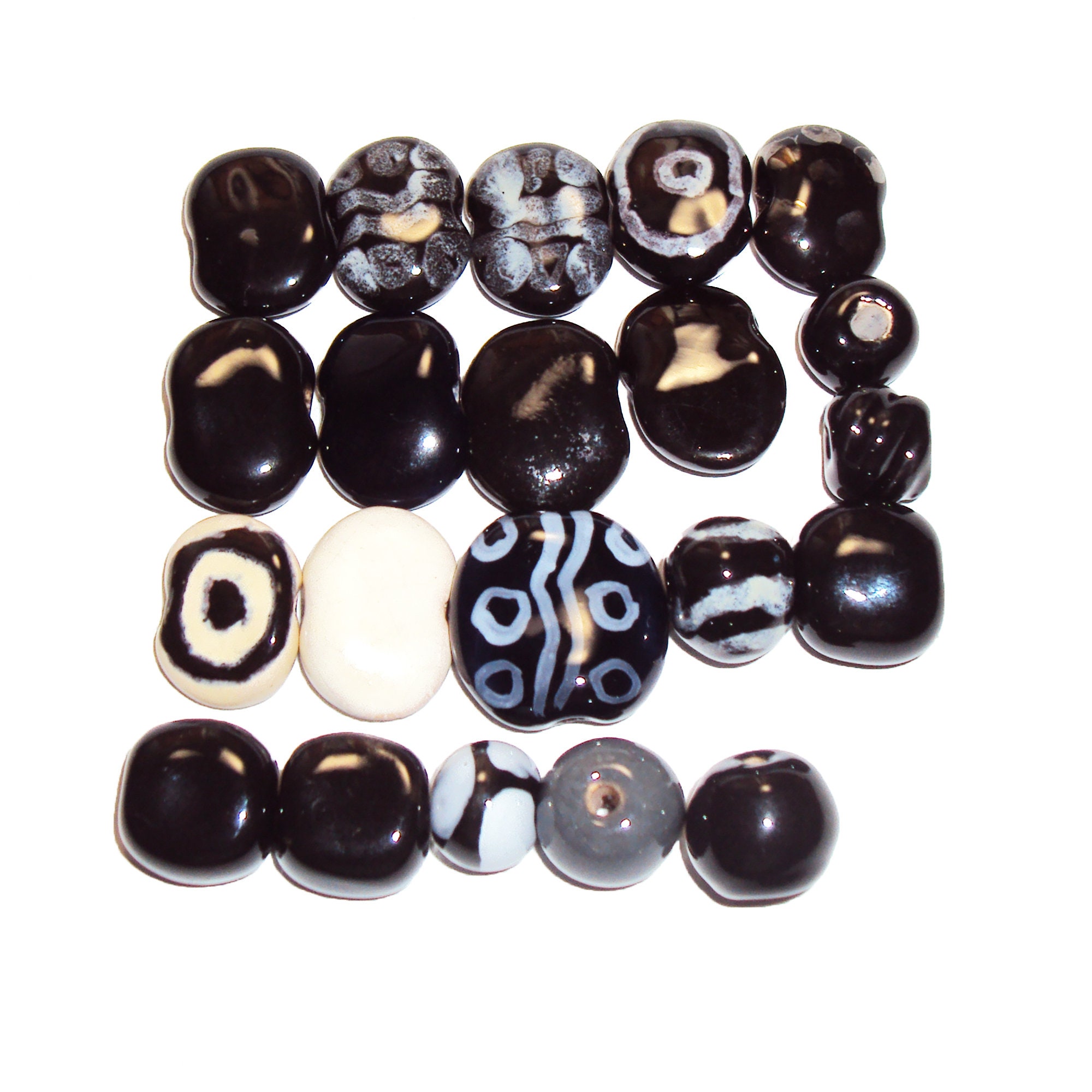 Limited Discounted Selections of Fair Trade Ceramic Beads from Africa Mixed Packs Kazuri Discounted Beads