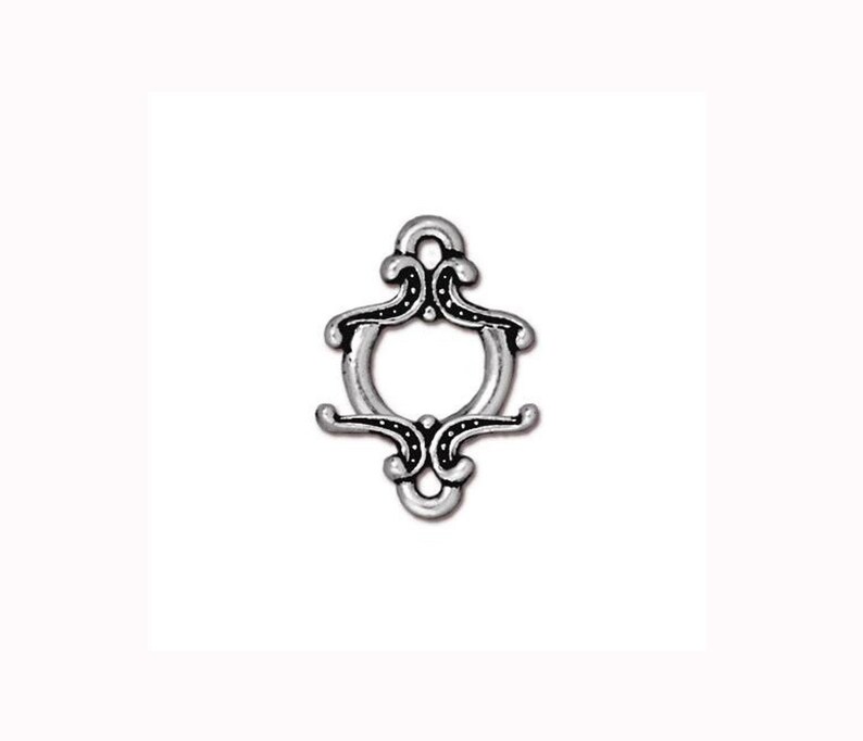 TierraCast Keepsake Design 12mm Toggle Clasp Antique Silver, Gold or Copper Finish image 2
