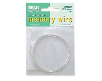 Bracelet Memory Wire Silver 2.25 Diameter 70 Loops