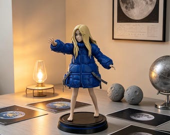 3D-utskriven PRAGMATA DIANA-figur | Den gåtfulla flickan i neo-framtiden