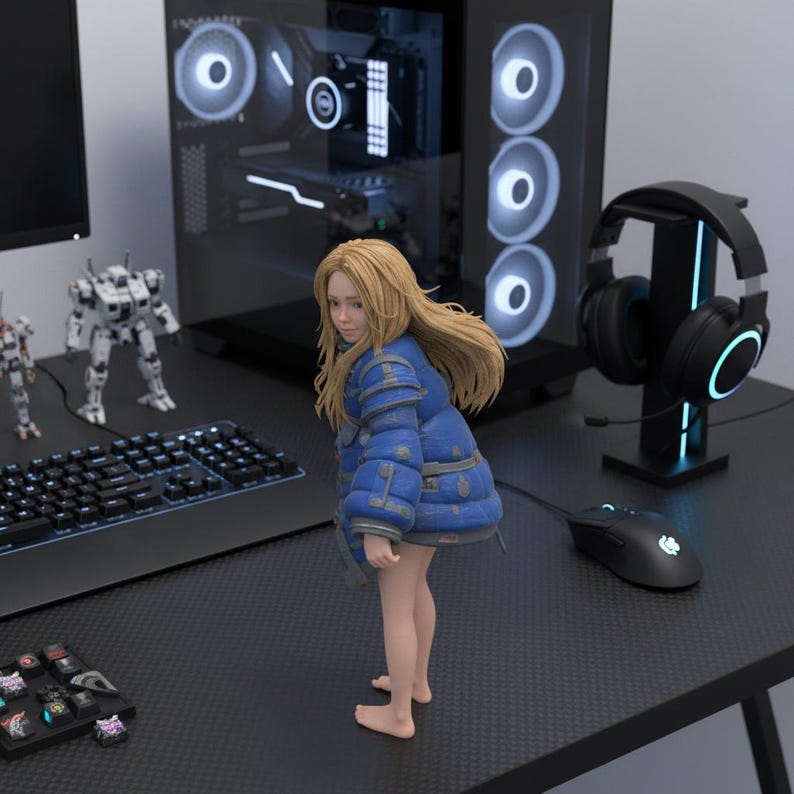 Pose A Statue Inspired by Pragmata Diana | 3D Printed Sci-Fi Fan Display