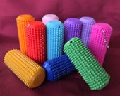 Spiky Chapstick Holder Keychain – 3D Printed Fidget Lip Balm Case | Solid Color