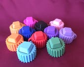 Spiky Fidget Clicker Keychain – Pocket Stim Keychain for Strong Sensory Input | Solid Colors