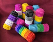 Spiky Chapstick Holder Keychain – 3D Printed Fidget Lip Balm Case | Trans Colors