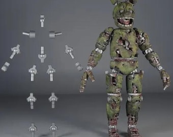 Figurine Springtrap Articulée – Figurine FNAF Articulée – Mâchoire Mobile – Figurine Animatronique – Five Nights at Freddy's