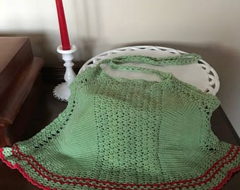 Christmas apron- crocheted apron