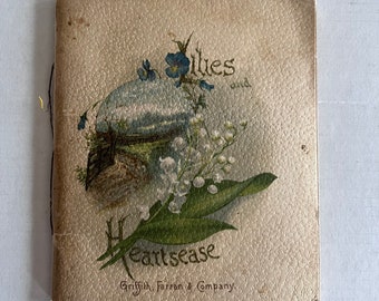 Lilies and Heartsease antique poetry book