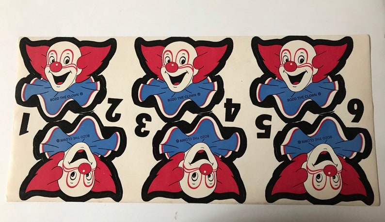 Bozo Bucket Game Stickers Etsy