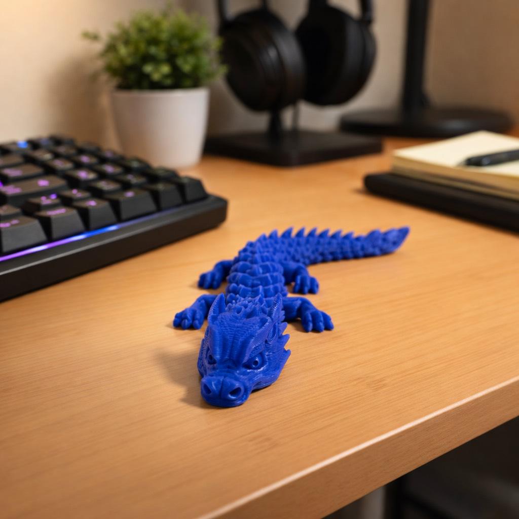 3D Printed Articulated Dragon Fidget Toy – Desk Pet, Poseable Figure - Etsy