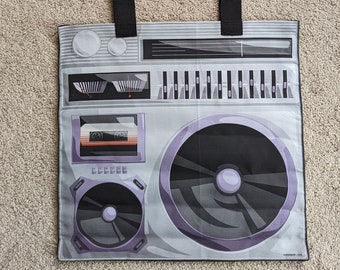 Boom Box Tote Bag 16x16