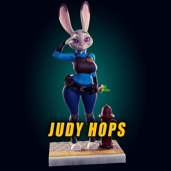 Judy Hops Bunny Cop 3D Print 1/6 (SFW/NSFW/FUTA) - Officer Rhu