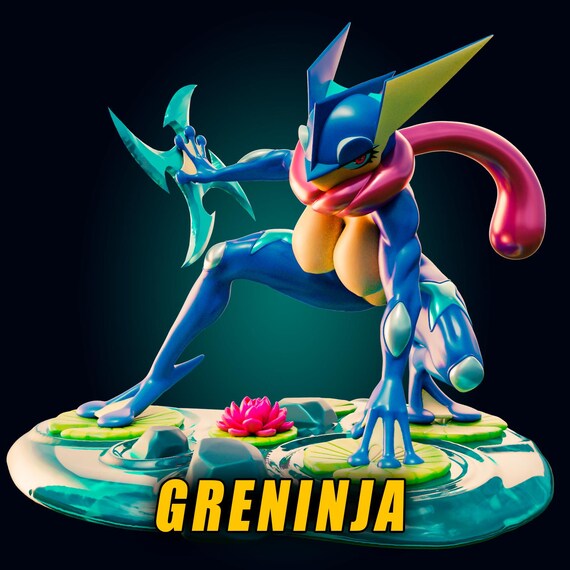 Greninja Curvy Pokemon 3D Print 1/6 (SFW/NSFW/FUTA) - Officer Rhu