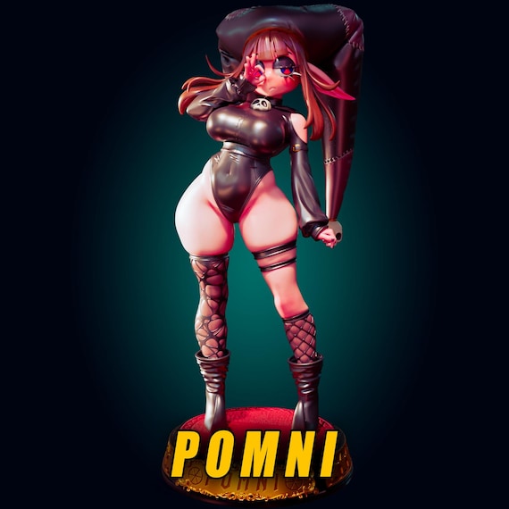 Pomni Goth Curvy Girl 3D Print 1/6 (SFW/NSFW/FUTA) - Officer Rhu