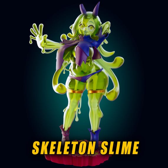 Skeleton Slime Girl 3D Print (SFW/NSFW/FUTA) - Officer Rhu