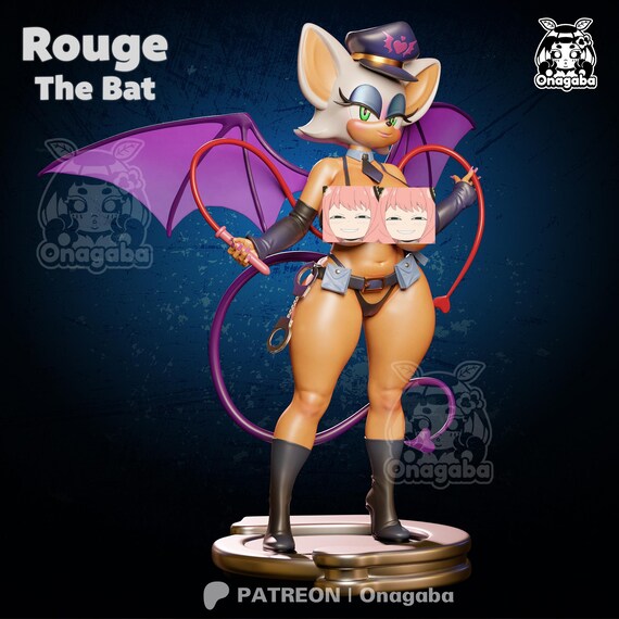 Rouge the Bat 3D Print 1/6 (SFW/NSFW/FUTA) - Onagaba