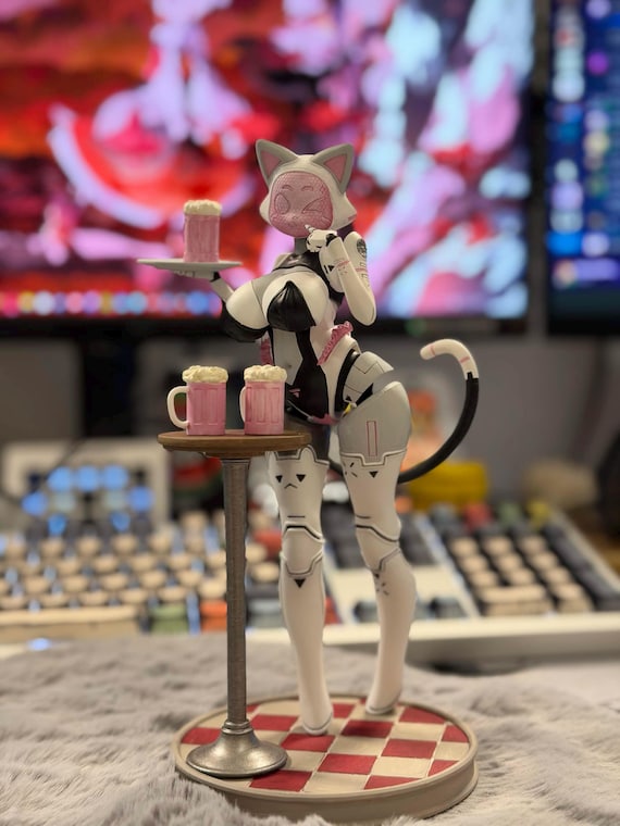 Neko Bot Cat Bot - Primed and Painted Version! 1/6