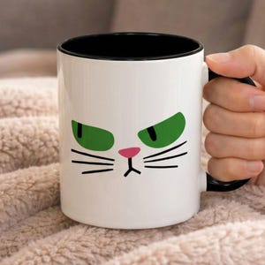 Grumpy Cat Mug, Funny cat coffee mug, Sarcastic Cute Mug Gift for Cat Lover