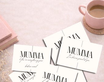 Biglietti di affermazione per mamme stampabili (confezione da 12) / Supporto per il carico mentale delle mamme / Biglietti per la cura di sé / Cartoline A6 / Regalo con download immediato