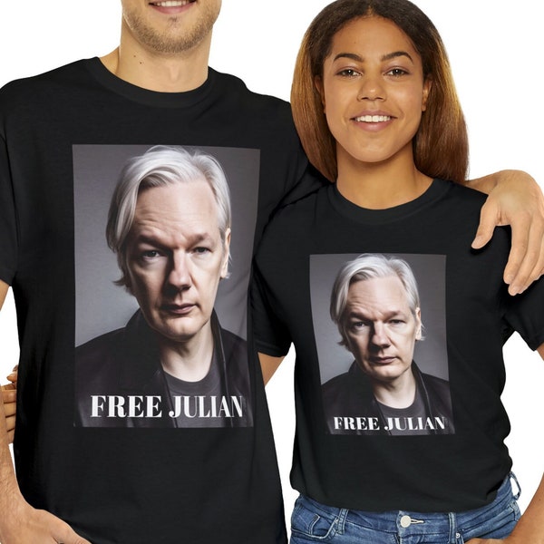 FREE JULIAN Assange Heavy Cotton T-shirt, Bring Julian Home