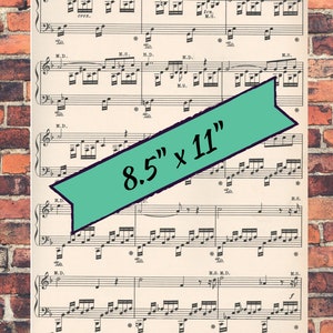 Music Printable-digital Sheet Music Printables-4 Pages, Ephemera, Junk ...