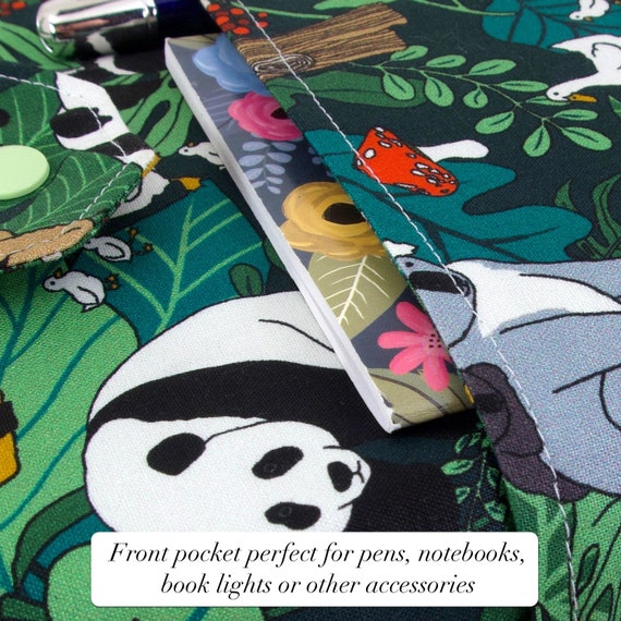 Book Cover for Hardcover and Paperback Patchwork Book Sleeve Notebooks and Pens Not Included Book Lover Gift