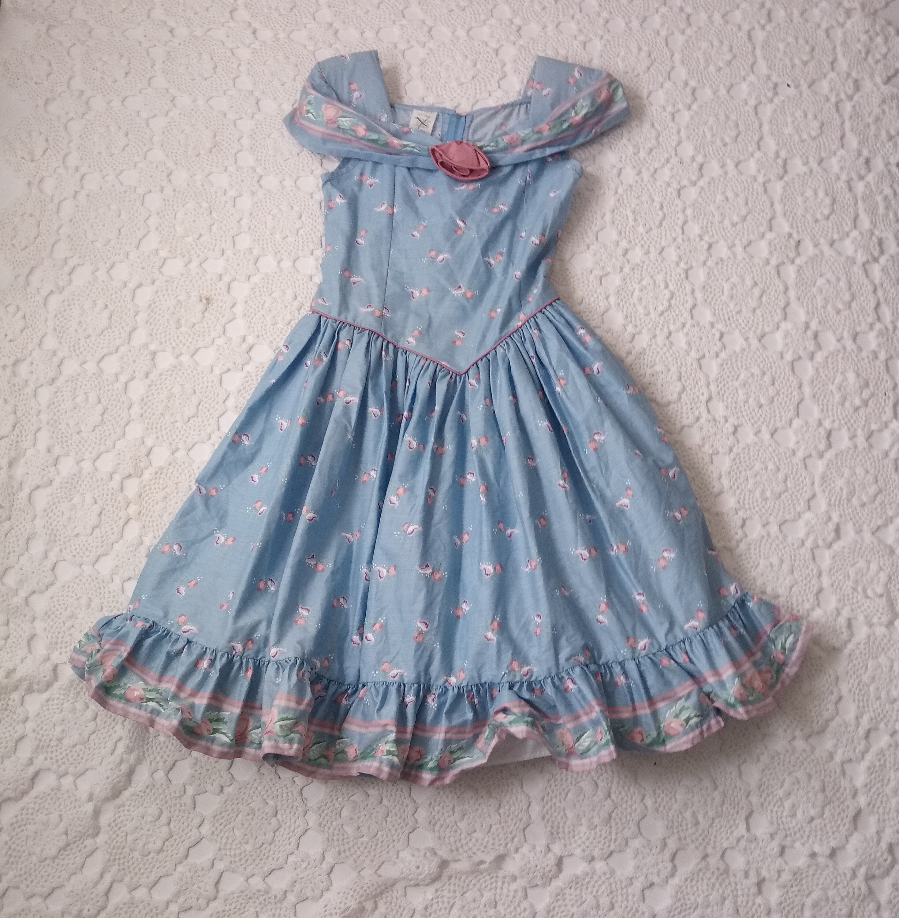 Vintage Daisy Kingdom Girl 14 Fit Flare Party Princess Dress Etsy