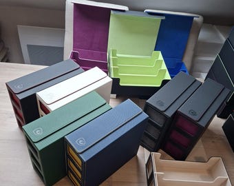 Caja de almacenamiento para 400 cartas de carga superior: Pokémon, Yu-Gi-Oh!, Lorcana, One Piece y Naruto, con 14 separadores.