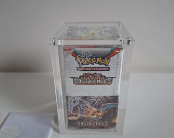 Copertura protettiva in acrilico per la visualizzazione di 18 bustine premium di Pokémon, grandi magneti e acrilico spesso 8 mm